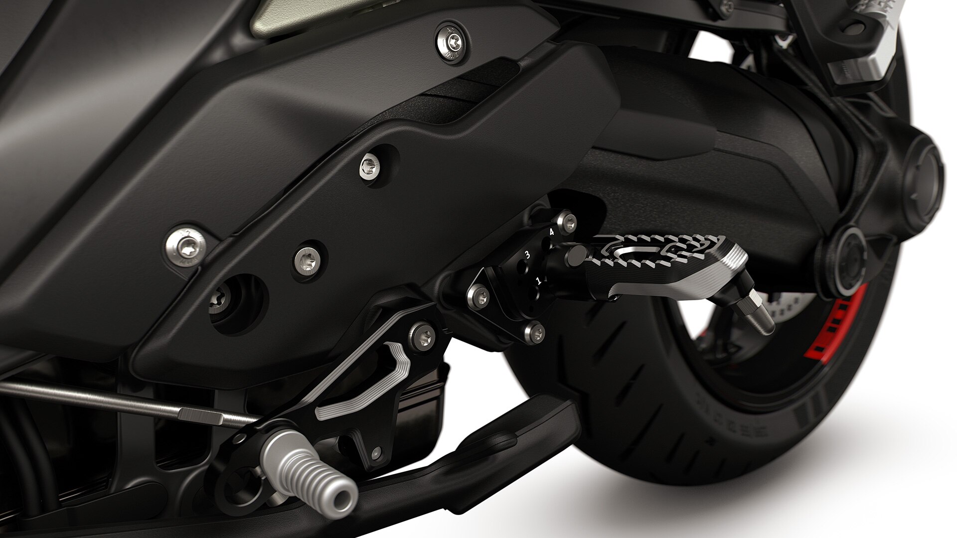 Instalația cu suport de picior reglabilă a R 1300 RS de la BMW Motorrad